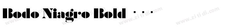 Bodo Niagro Bold字体转换